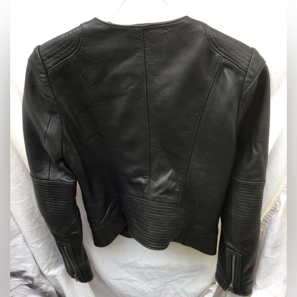 Lucky brand cropped leather blazer.  W XS - Picture 3 of 8